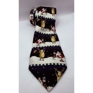 Golden Wreath by American Greetings Santa & Reindeer Football Vintage